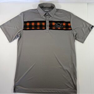 Tattoo Golf The Club House Collection Gray Mens Polo Shirt Size L